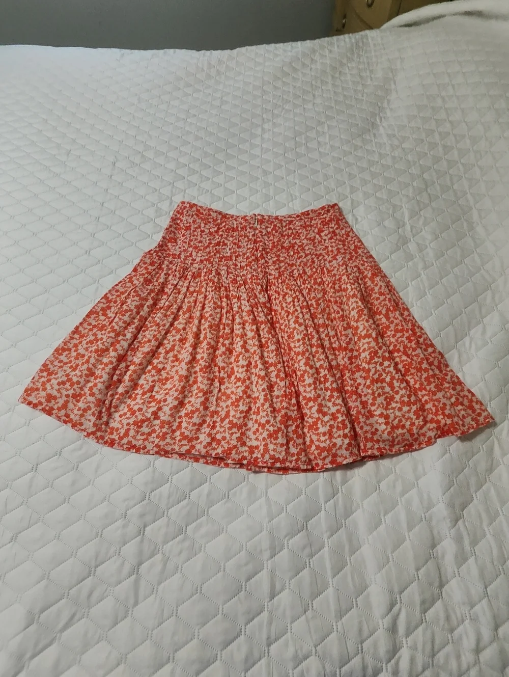 Anthropologie Odille Pleated Floral Cotton Skirt Size 10 Boho